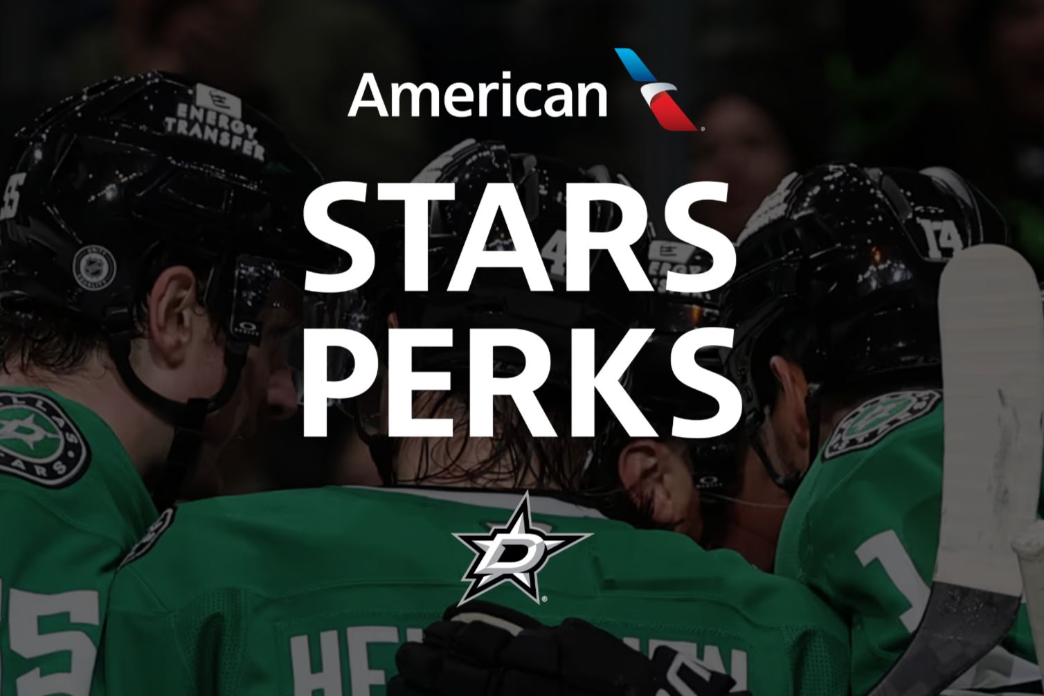 Dallas Stars fan flyaway sweepstakes featuring an away game experience with American Airlines, including game tickets, potential flights, hotel stay, and spending money for a Denver road trip.