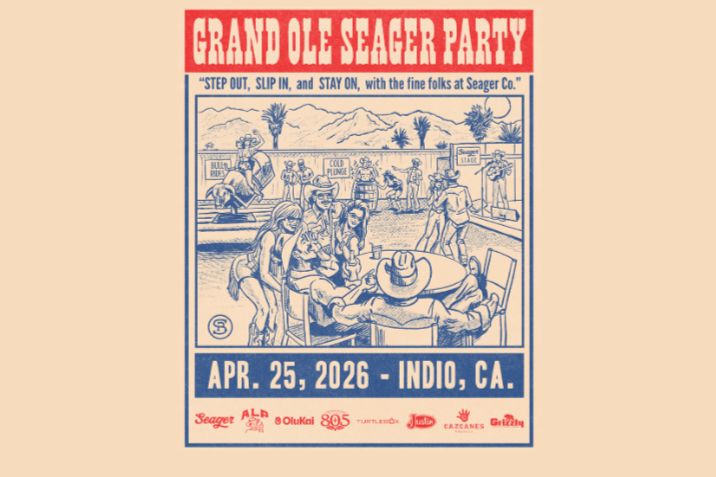 A vibrant scene of a lively outdoor party captures people enjoying festivities, with a mix of relaxation and activity. The atmosphere exudes a fun and celebratory vibe in a sunny setting, featured in the OluKai Stagecoach Wristband Sweepstakes