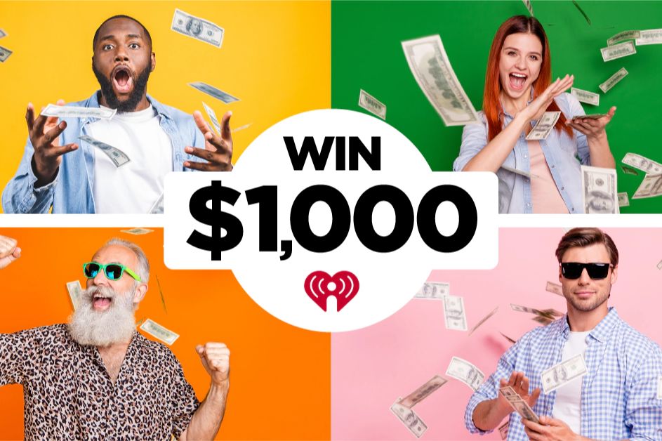 Four excited individuals celebrate with money flying around them. They express joy and amazement, embodying a festive atmosphere related to winning a cash prize, featured in the 2026 Q2 Cash Sweepstakes