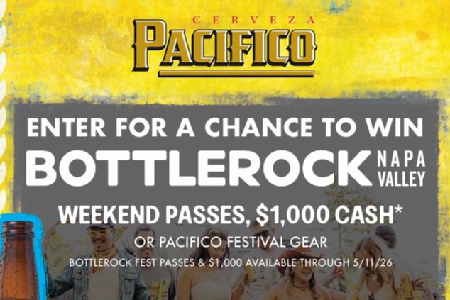 A lively scene of friends enjoying drinks and celebrating outdoors, surrounded by vibrant festival vibes and excitement for upcoming events in Napa Valley, featured in the Pacifico BottleRock Sweepstakes