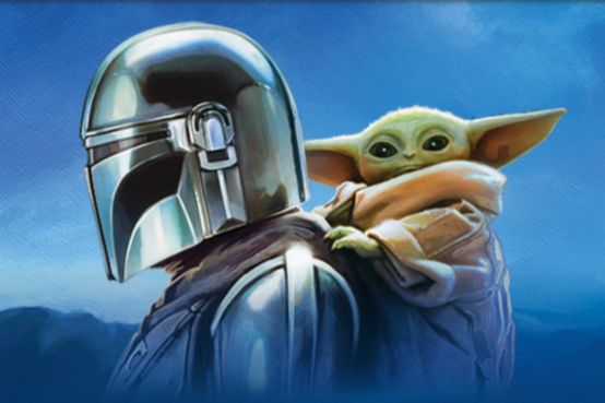 A character in a metallic helmet carries a small, green creature with large ears on their shoulder, set against a blue background that suggests a distant landscape, featured in the Orville Redenbacher $20,000 Sweepstakes