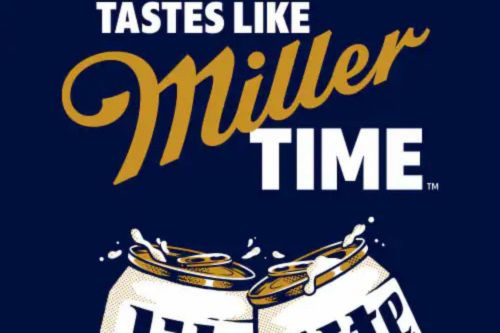 Two beer cans are shown with splashes of liquid, accompanied by playful text highlighting the refreshing taste, evoking a laid-back, enjoyable moment, featured in the Miller Lite Summerfest Sweepstakes